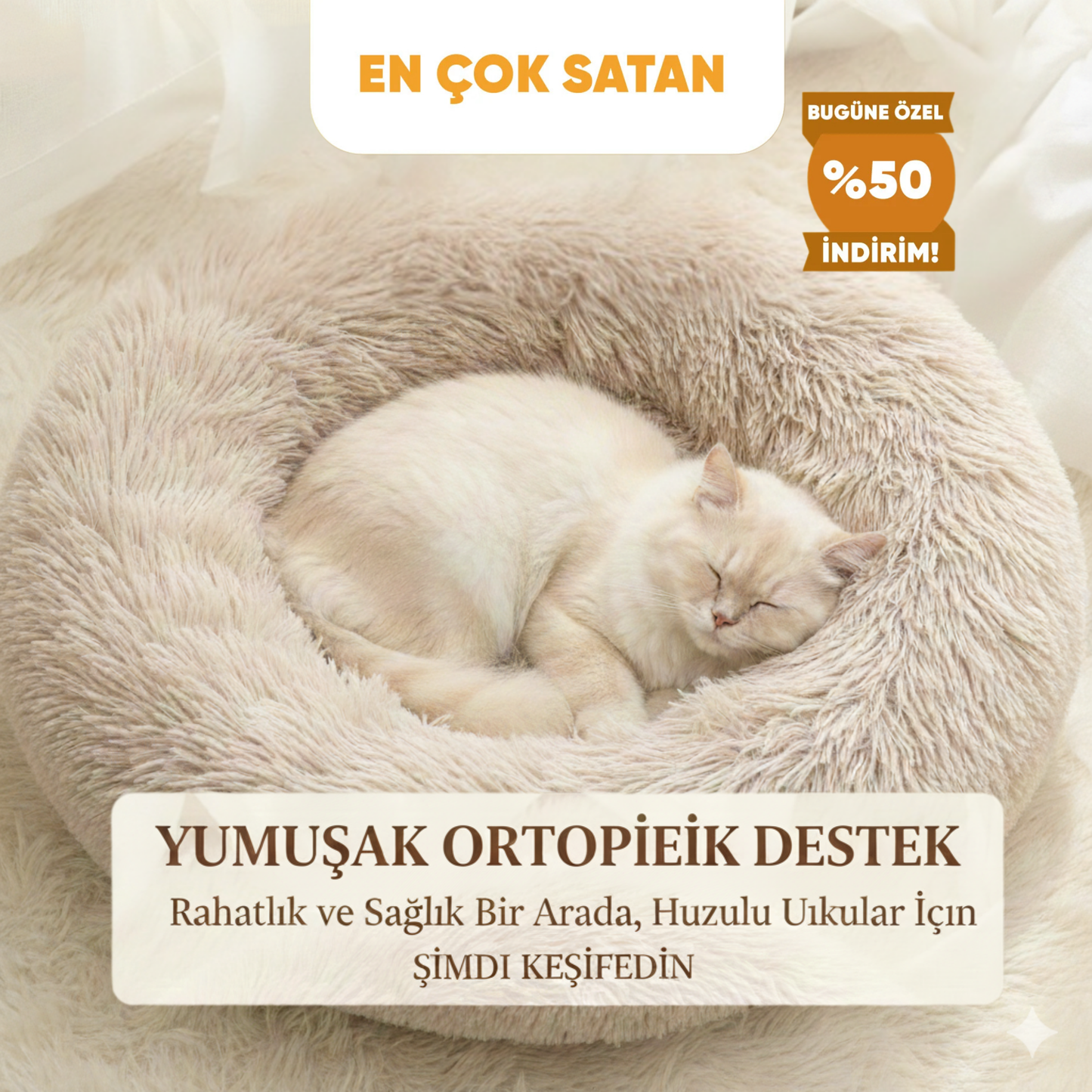 Sevimlibu Peluş Yumuşak Yatak