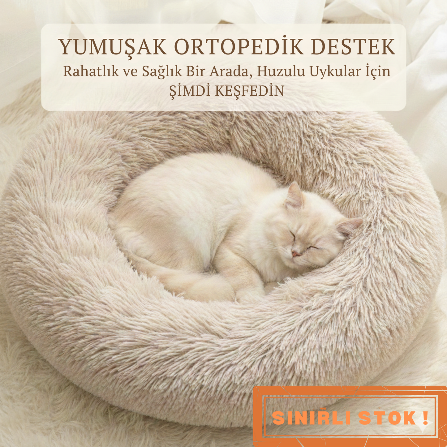 Sevimlibu Peluş Yumuşak Yatak